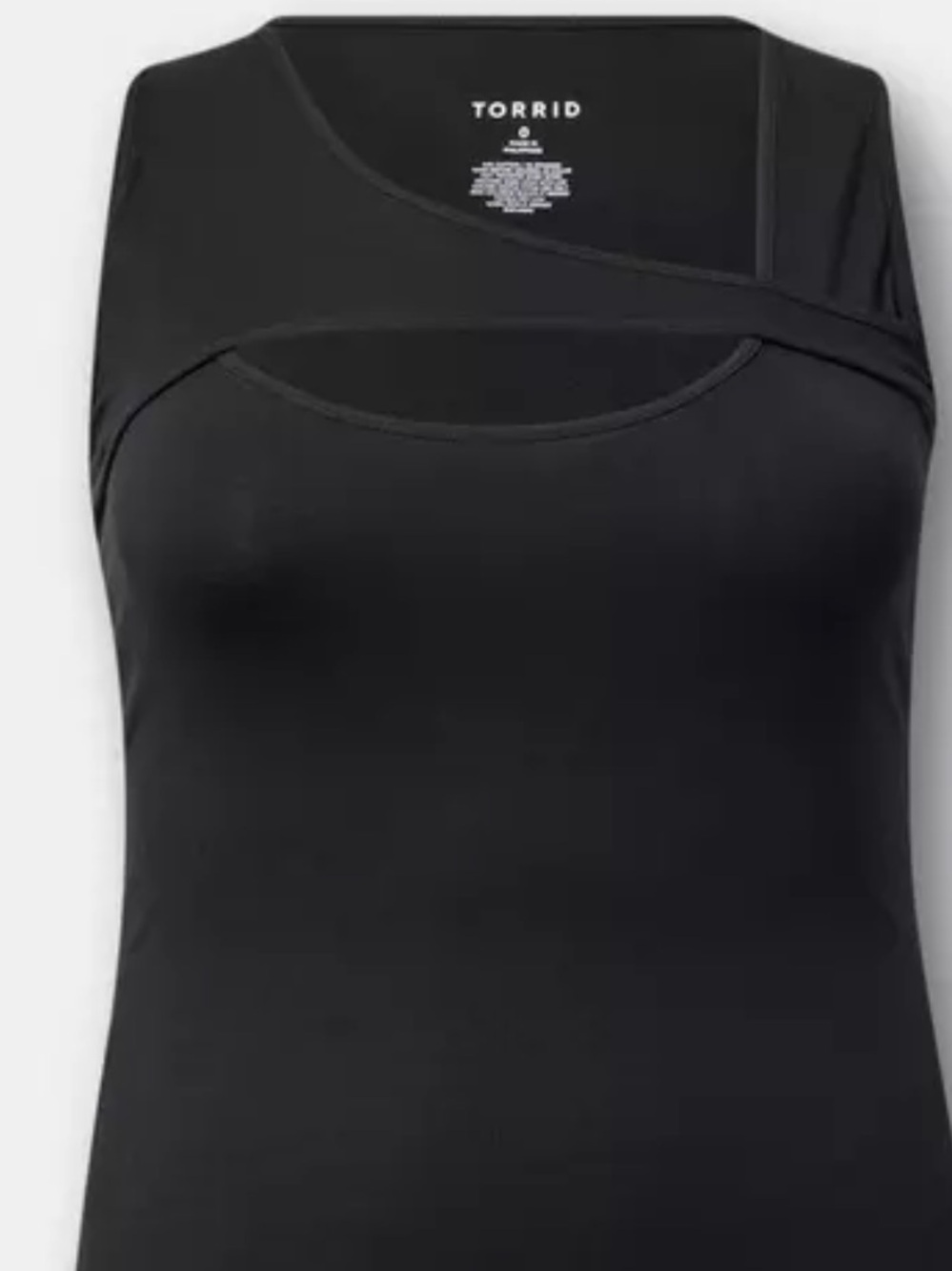 Torrid 1 Black Cutout Tank Top - Picture 3 of 3